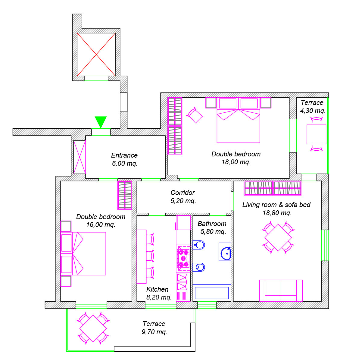 The map of Mary Rosy Apartment